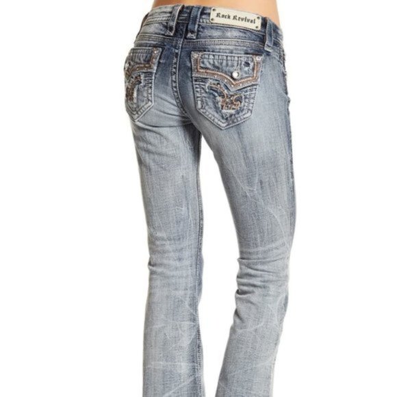 HTF ROCK REVIVAL BETTY EMBELLISHED BOOTCUT JEANS 29 x 30 - Picture 10 of 14